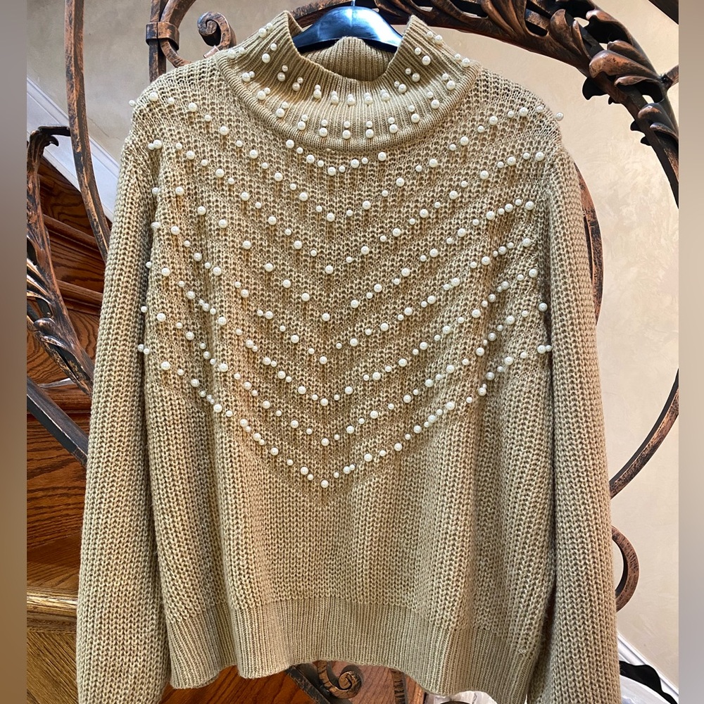 Pearl detail sweater